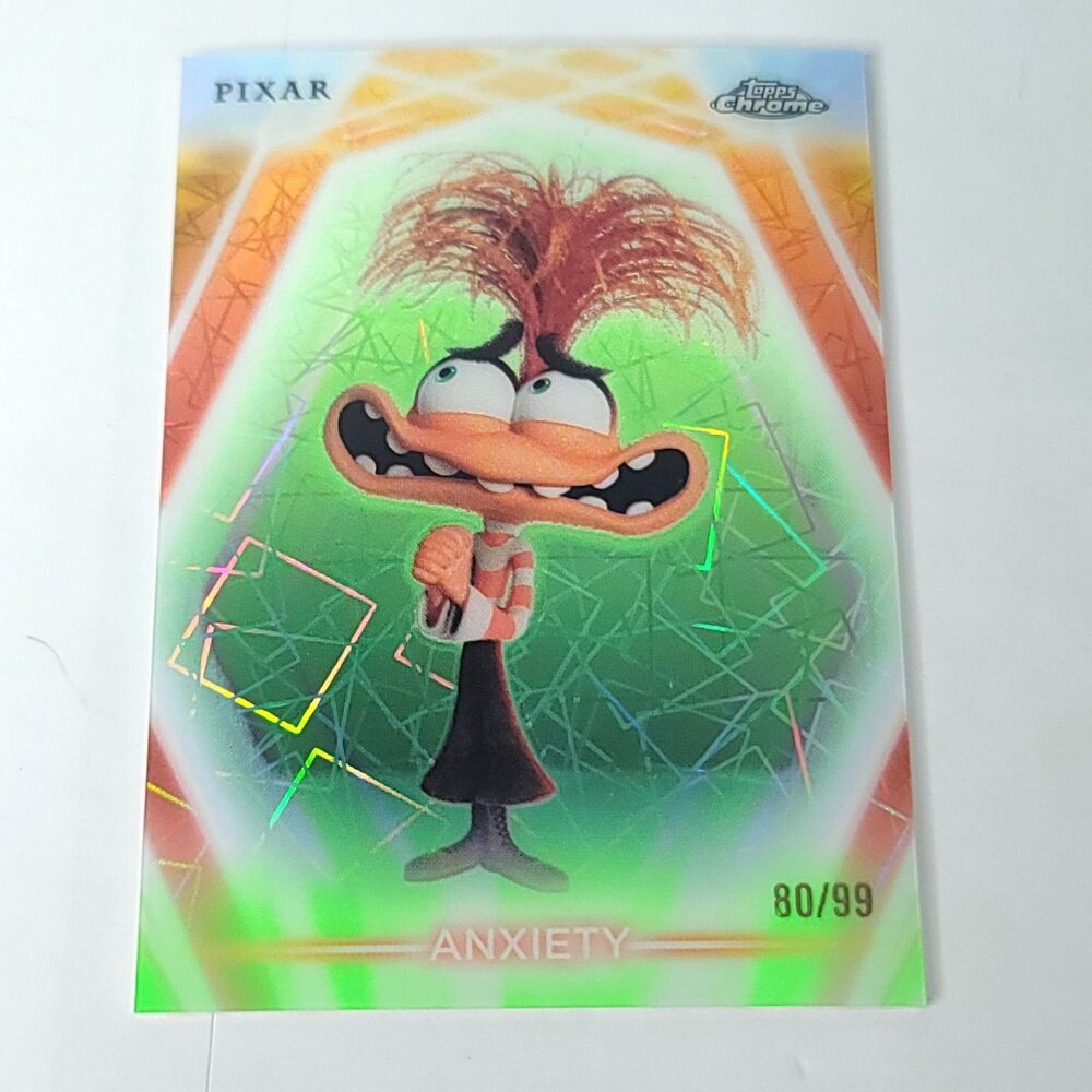 Anxiety Topps 2026 Disney Chrome Neon Green Laser Limited 80/99